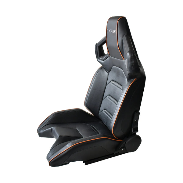 Tiypeor Double Slide Modified Car PVC Leather Race Seats Reclining Universal Racing Seat