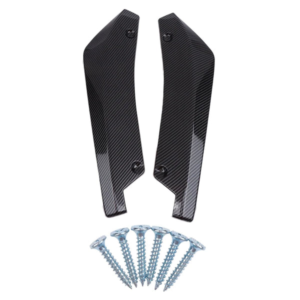 1 Pair Carbon Fiber Winglets Side Skirt Extension Car Front Rear Bumper Strip Lip Spoiler Diffuser Splitter Scratch Protector