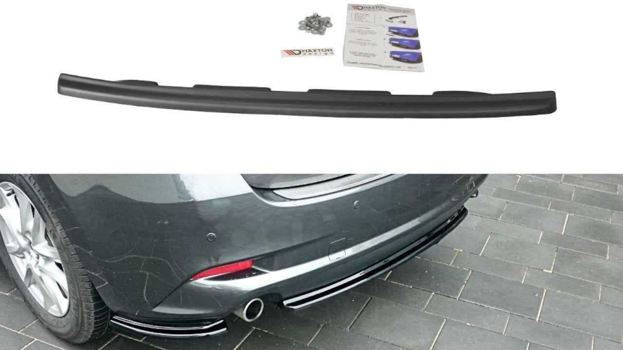 Maxton Design - CENTRAL REAR SPLITTER MAZDA 3 MK3 FACELIFT (2017-UP) (WITHOUT VERTICAL BARS)