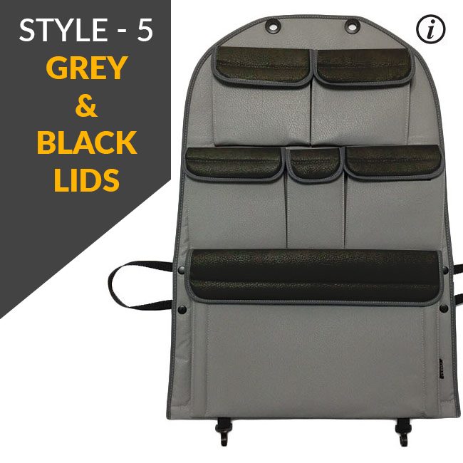 For VW T4 Transporter Campervan Single/Captain’s Seat Leatherette Back Seat Organiser – Van Storage Solution