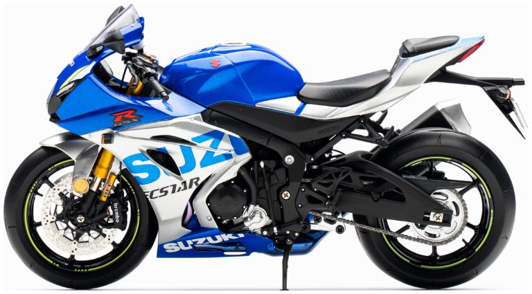Suzuki GSX-R1000 2020 Silver 1:12 Scale LCD Diecast Model