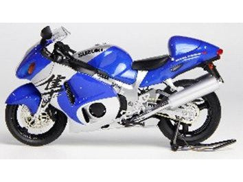 Suzuki GSX1300R Hayabusa 2001 Blue 1:12 Scale LCD Diecast Model