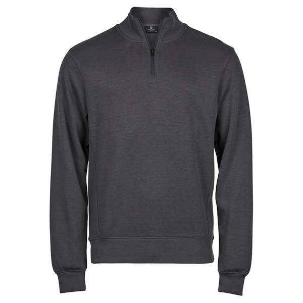 Tee Jays 5506 Ribbed Interlock Half Zip Sweatshirt