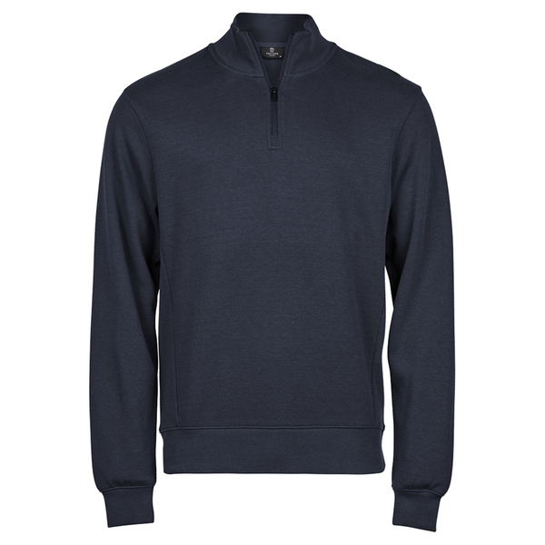 Tee Jays 5506 Ribbed Interlock Half Zip Sweatshirt