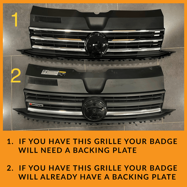 For VW T6 Front Grille R-Line (2 in 1) Badged/Badgeless - Gloss Black