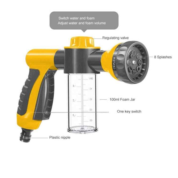 Professional  Multifunction Auto Foam Car Washer 3 Grade High Pressure Water Nozzle