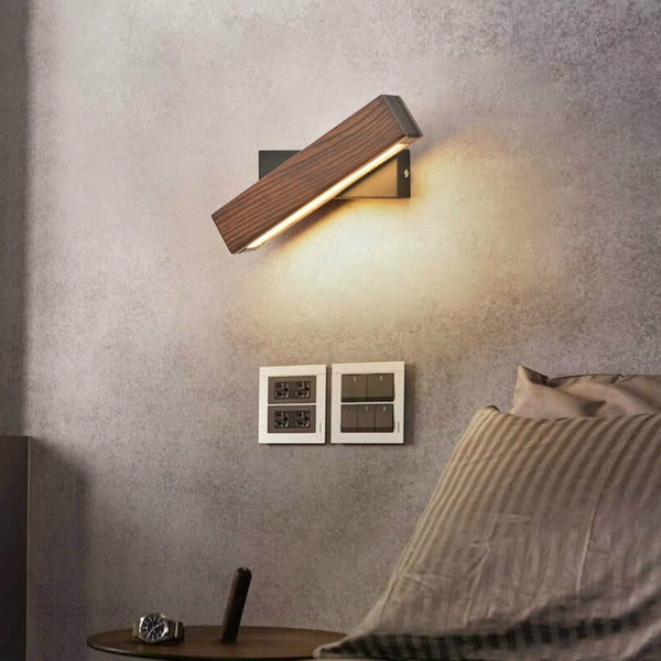 Simple Rotatable Bedside Bedroom Wall Lamp Warm Night Light