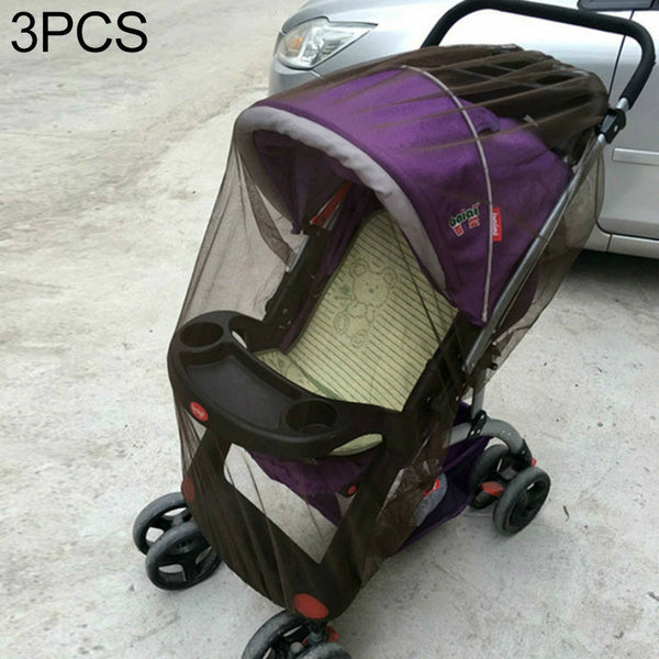 3 PCS 150cm Baby Pushchair Mosquito Insect Shield Net Safe Infants Protection Mesh Stroller Accessories Mosquito Net