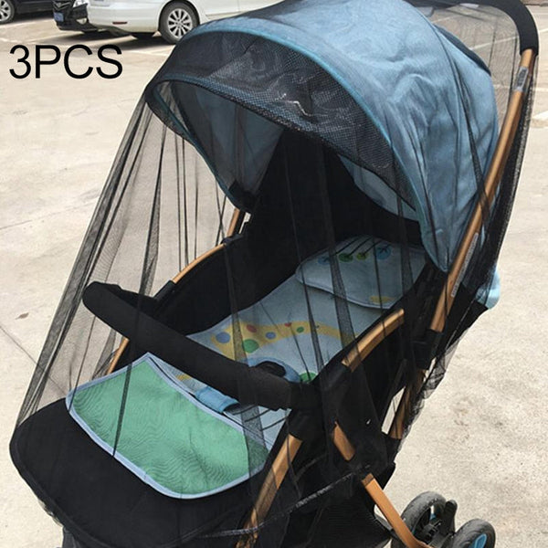 3 PCS 150cm Baby Pushchair Mosquito Insect Shield Net Safe Infants Protection Mesh Stroller Accessories Mosquito Net