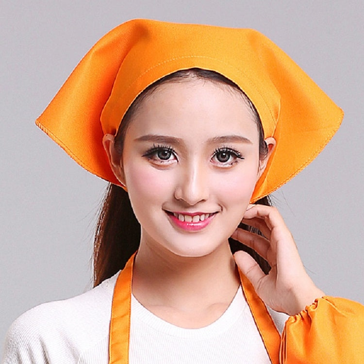 Waiter Men and Women Kitchen Work Turban Hat Triangle Scarf Chef Hat, Adjustable