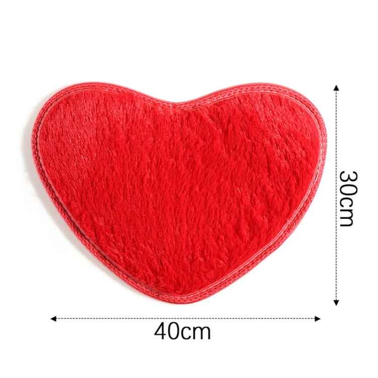 Heart Shape Non-slip Bath Mats Kitchen Carpet Home Decoration(Coffee)