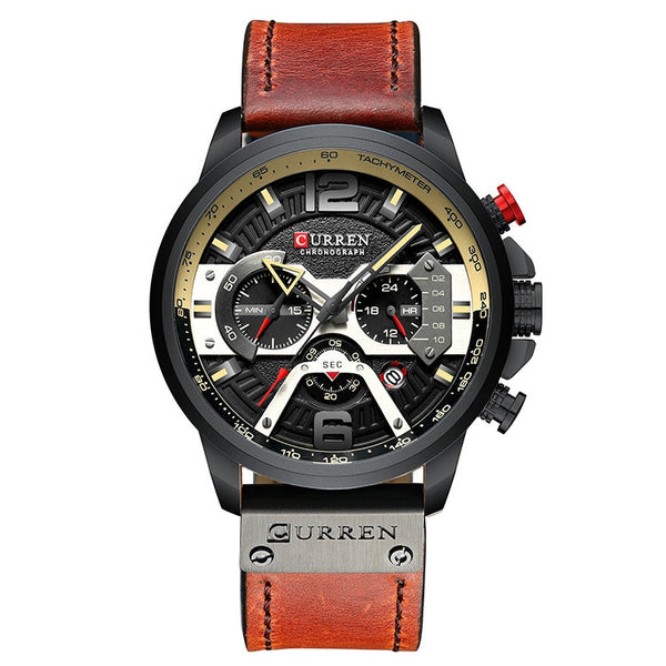 CURREN M8329 Casual Sport Leather Watch for Men
