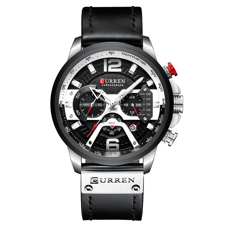 CURREN M8329 Casual Sport Leather Watch for Men