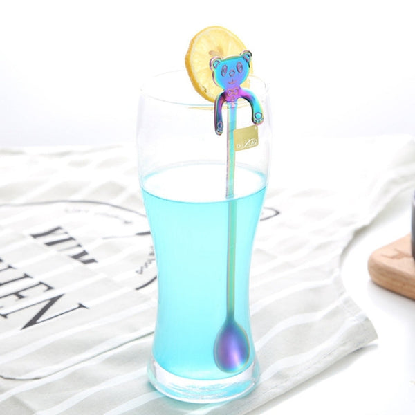 Cute Bear Spoon Long Handle Spoons Coffee Drinking Tools, Cute Bear