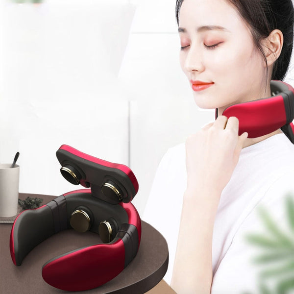 Four-head Shoulder and Neck Massager Pulse Neck Protector