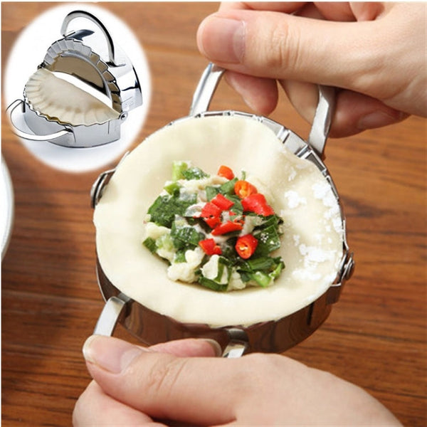 Stainless Steel Dumpling Maker Dough Cutter Dumpling Mould Kitchen Accessories Pastry Tools, Large 9.7cm with White Box, Small 7.7cm with White Box, 8.3 Dumplings Round Knife, 7.3 Dumplings Round knife