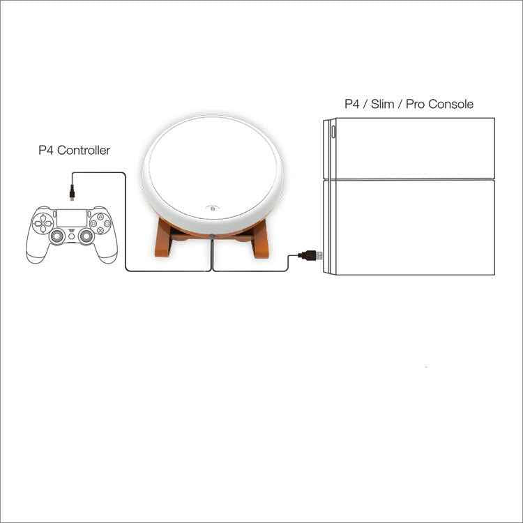 DOBE TP4-1761 Game Drum Universal Wired Game Taiko for PS4 / Slim / Pro