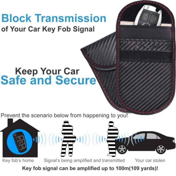 Antimagnetic RFID Car Key Mobile Phone Bag Shielding Set Radiation Cell Phone Pocket