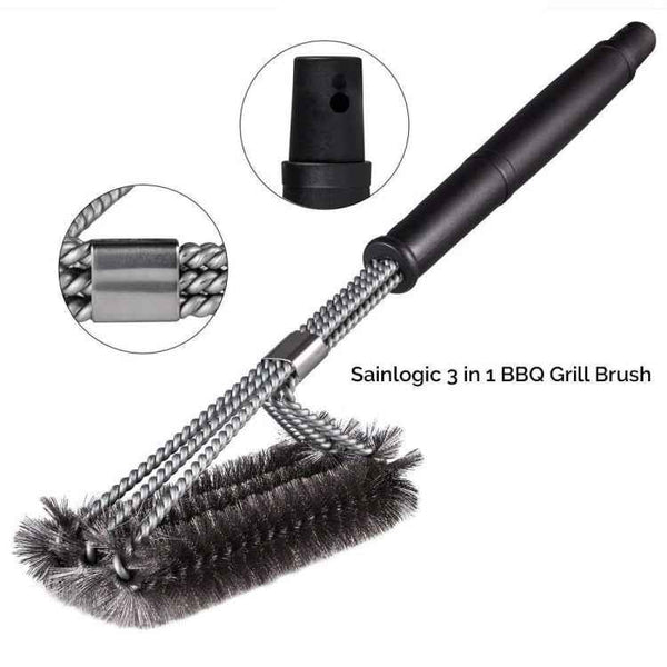 Large Barbecue Grill Pan Cleaning Wire Brush