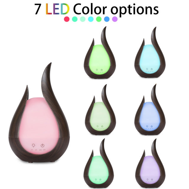 200ml Ultrasound Air Humidifier Aroma Essential Oil Diffuser 7 Colors LED Night Light Cool Mist Maker, EU Plug, US  Plug, UK  Plug, AU  Plug