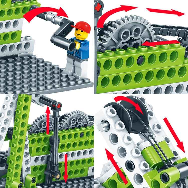 KY1000-2 Mechanical Engineering Assembled Building Blocks Children Puzzle Toys