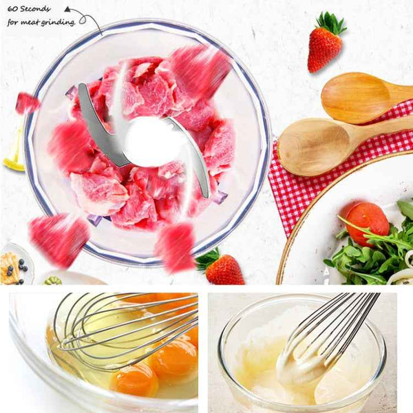 Multifunctional Food Processor Handheld Blender Detachable Magic Stick 5-speed Variable Speed Stainless Steel Cooking Stick, CN Plug