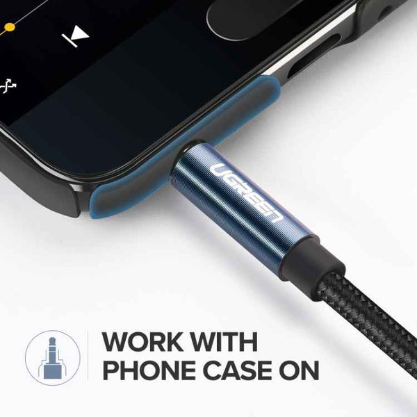 Ugreen AV112 Audio Cable 3.5mm Speaker Line Aux Cable, Length:1m(Blue)