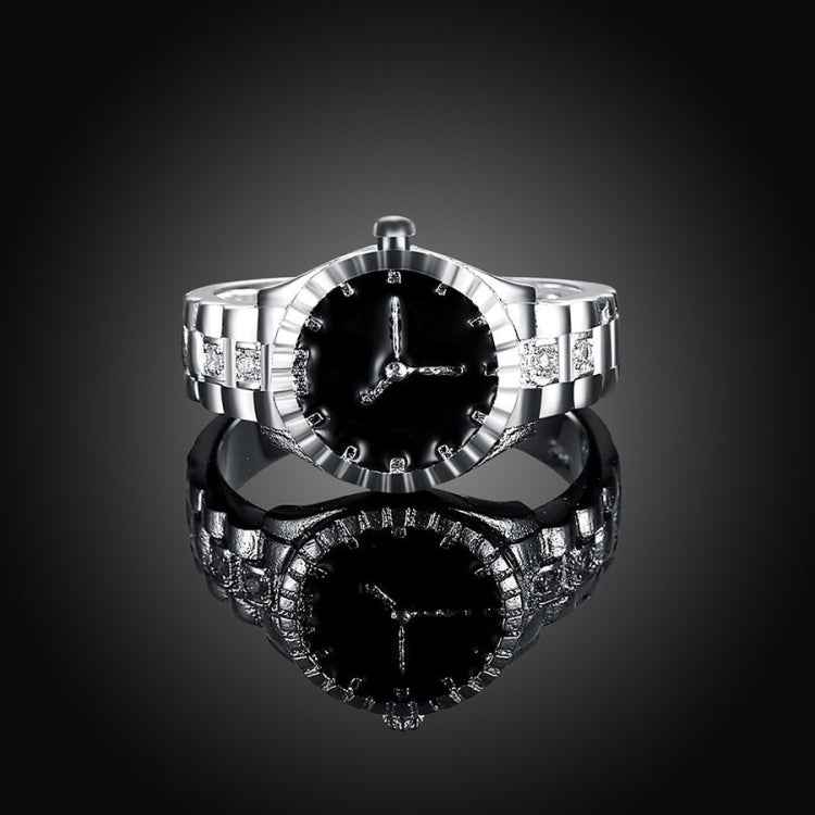 Creative Diamond Dial Quartz Watch Rings(7)