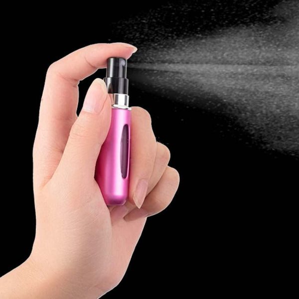 Portable Mini Aluminum Refillable Perfume Bottle Spray Empty Cosmetic Containers Atomizer, Capacity:5ml