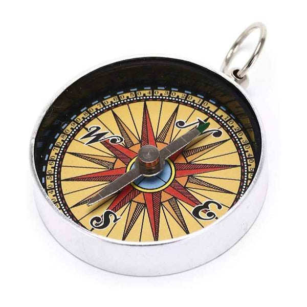 Portable Camping Outdoor Compass Hanging Compass  Backpack Hiking Survival Tools with Key Chain