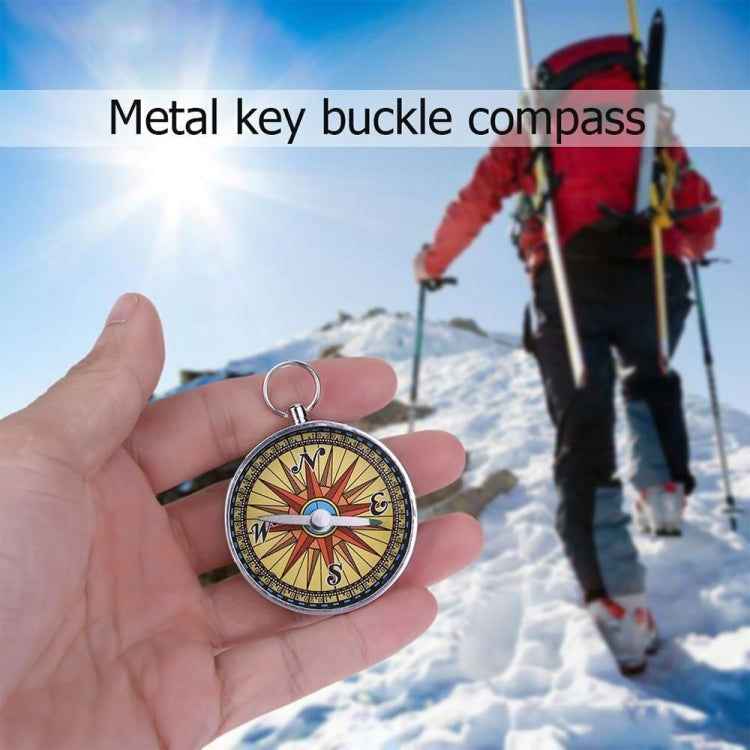 Portable Camping Outdoor Compass Hanging Compass  Backpack Hiking Survival Tools with Key Chain