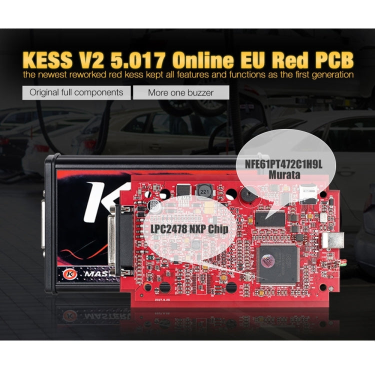 V2 V5.017 EU ECM Titanium Winols KTAG 4 LED Online Master Version ECU OBD car / truck Programmer tool