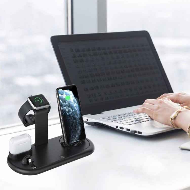 HQ-UD20 Mobile Phone Watch Multi-Function Charging Stand Wireless Charger for Phones & Apple Watch & Airpods, HQ-UD20