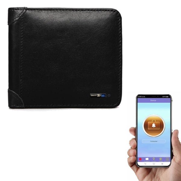 Men Leather Business Wallet Smart Anti-Lost Anti-Theft Wallet