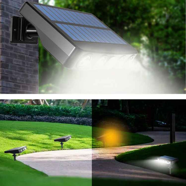 Without Ground Plug Wiring Free Infrared Sensor Waterproof Solar Lighting Wall Light, Color Temperature:White Light