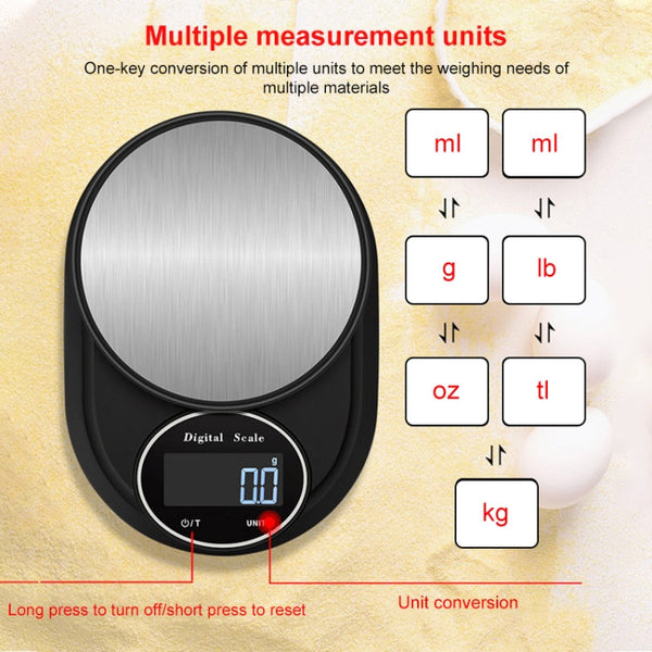 Home Kitchen Electronic Scale High Precision Stainless Steel Jewelry Scale