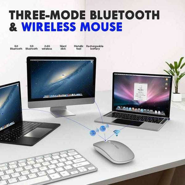 Inphic PM1 Office Mute Wireless Laptop Mouse, Battery Display