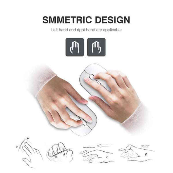 Inphic PM1 Office Mute Wireless Laptop Mouse, Battery Display