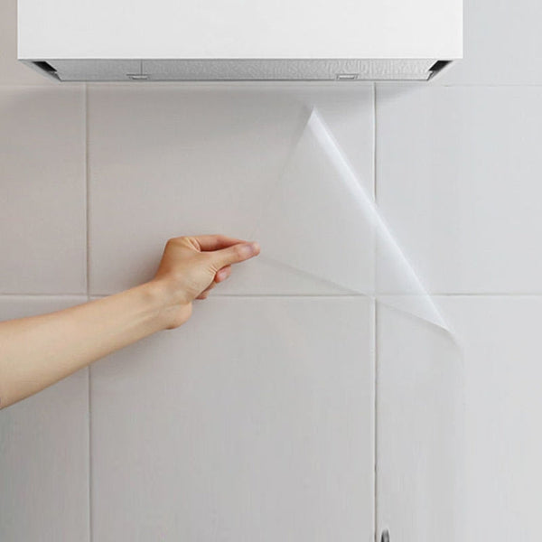 Kitchen Tile Oil-Proof Wallpaper Stovetop Waterproof Transparent Wallpaper