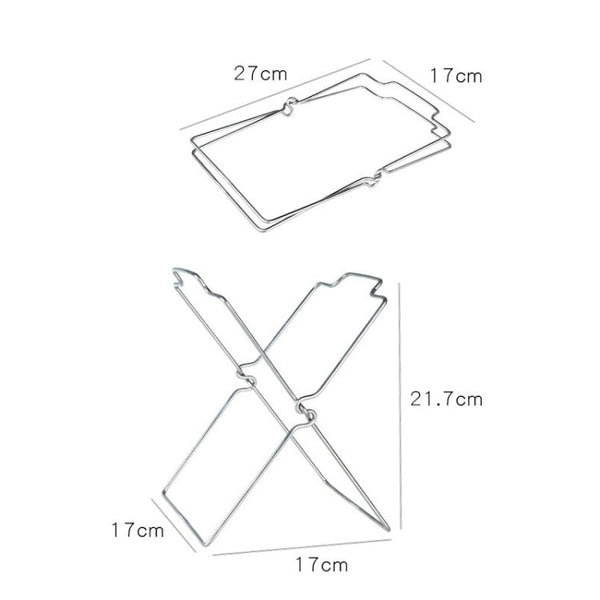 Stainless Steel Kitchen Foldable Storage Rack Plastic Bag Towel Trash Can Holder