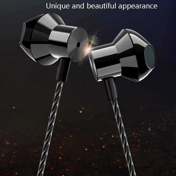 F12 Elbow Earbud Headset Wire Control With Wheat Mobile Phone Headset, Colour: 3.5mm Jack (Black)
