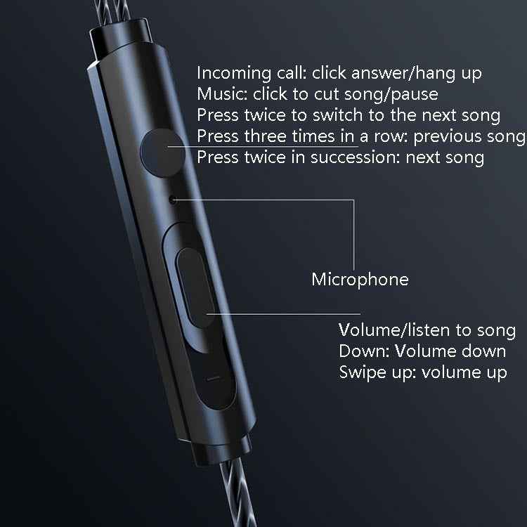 F12 Elbow Earbud Headset Wire Control With Wheat Mobile Phone Headset, Colour: 3.5mm Jack (Black)