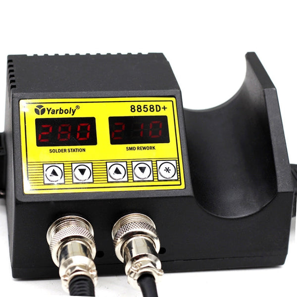 8858 Portable Rework Soldering Station Hot Air Blower For SMD/PCB, EU Plug, 8858