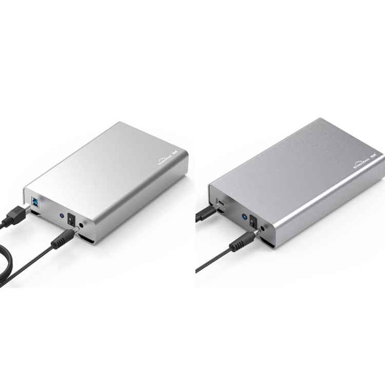 Blueendless U35Q 3.5 Inch Full Metal Mobile Hard Disk Box Type-C/Usb3.0 SATA Serial Desktop PC External Hard Disk Box EU Plug (TYPE-C)