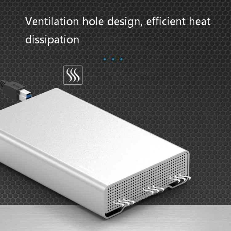 Blueendless U35Q 3.5 Inch Full Metal Mobile Hard Disk Box Type-C/Usb3.0 SATA Serial Desktop PC External Hard Disk Box EU Plug (TYPE-C)