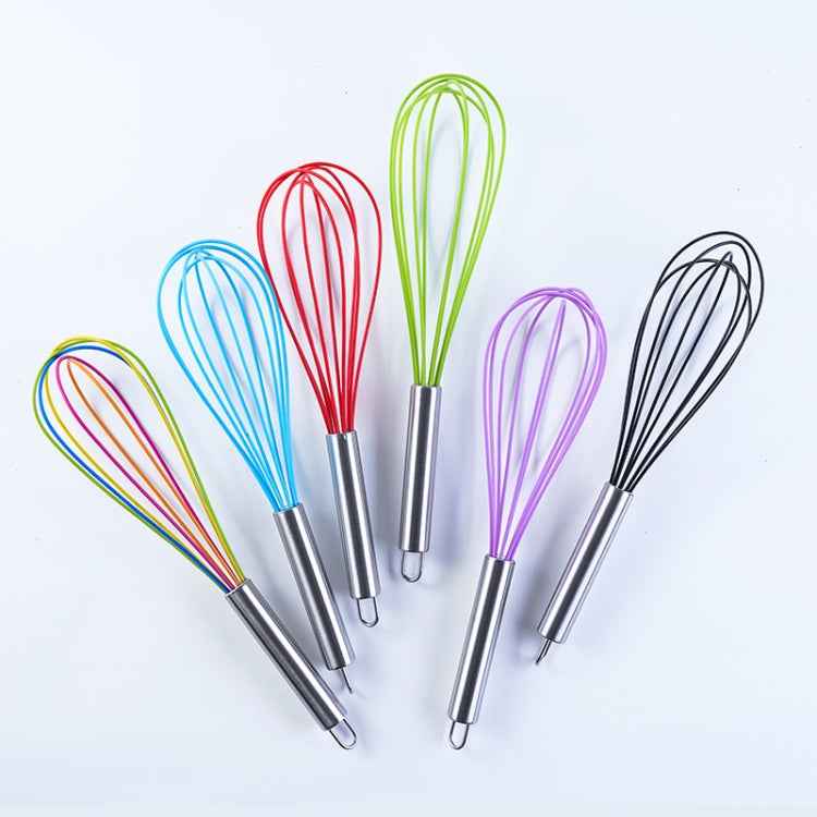Silicone Egg Beater Home Egg Mixer Kitchen Gadgets Cream Baking Tools, Colour: 12 inch Colorful