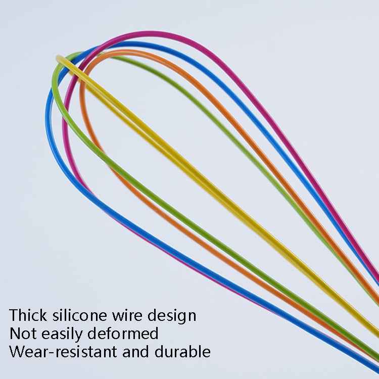 Silicone Egg Beater Home Egg Mixer Kitchen Gadgets Cream Baking Tools, Colour: 12 inch Colorful