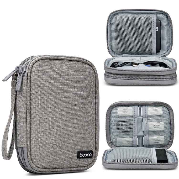 Baona BN-C003 Mobile Hard Disk Protection Cover Portable Storage Hard Disk Bag, Double-layer (Gray), Double-layer (Black), Single-layer (Gray), Single-layer (Black)