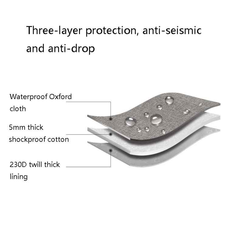 Baona BN-C003 Mobile Hard Disk Protection Cover Portable Storage Hard Disk Bag, Double-layer (Gray), Double-layer (Black), Single-layer (Gray), Single-layer (Black)