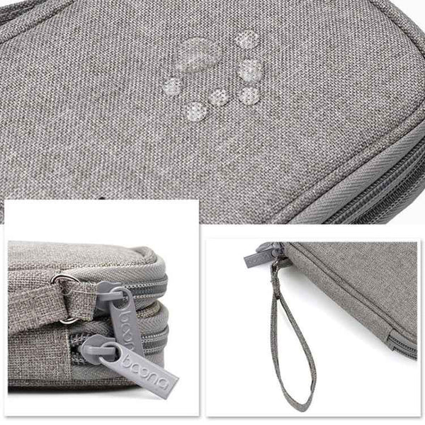 Baona BN-C003 Mobile Hard Disk Protection Cover Portable Storage Hard Disk Bag, Double-layer (Gray), Double-layer (Black), Single-layer (Gray), Single-layer (Black)